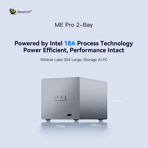 Beelink ME Pro 2 ベイ AI NAS Mini PC Intel® Wildcat Lake 304