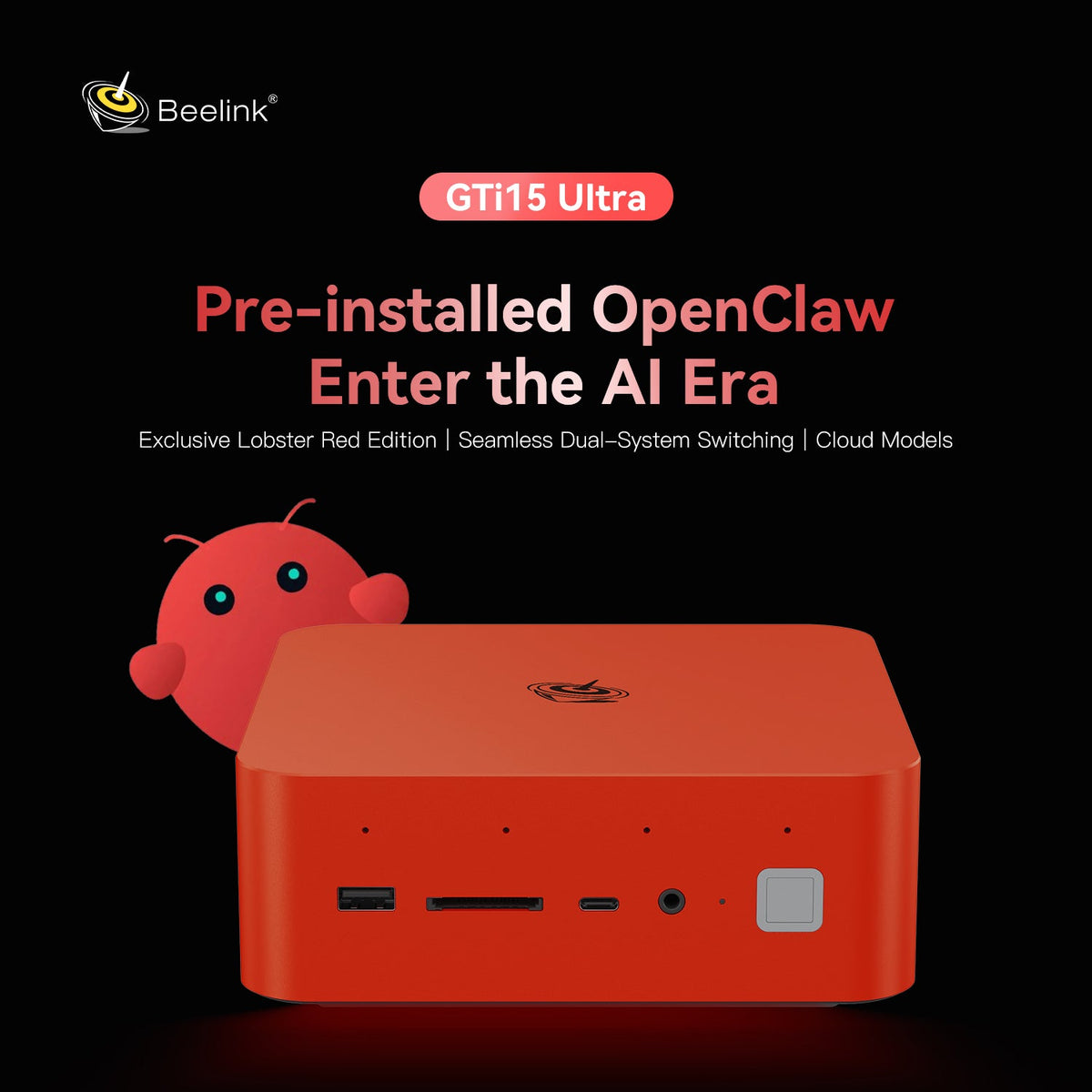 Beelink GTi15 Ultra Intel® Core™ Ultra 9 285H (OpenClaw プリインストール)