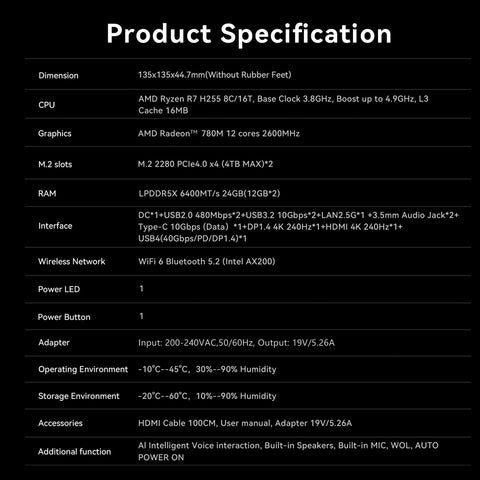 Beelink SER9 Pro AMD Ryzen™ 7 H 255 (OpenClaw プリインストール)